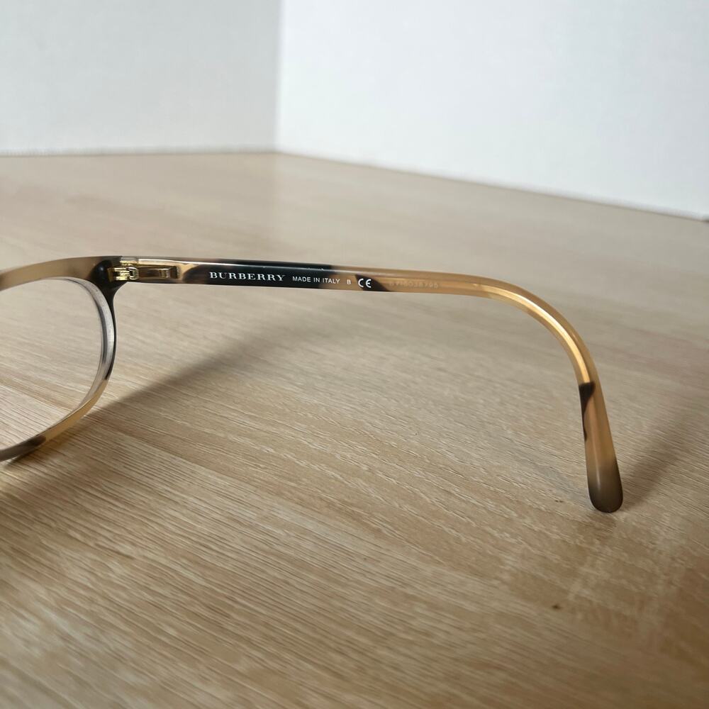 Burberry B2180 3501 Eyeglasses Beige Tan Tortoise Frames 52-16-140 Italy - Picture 7 of 12